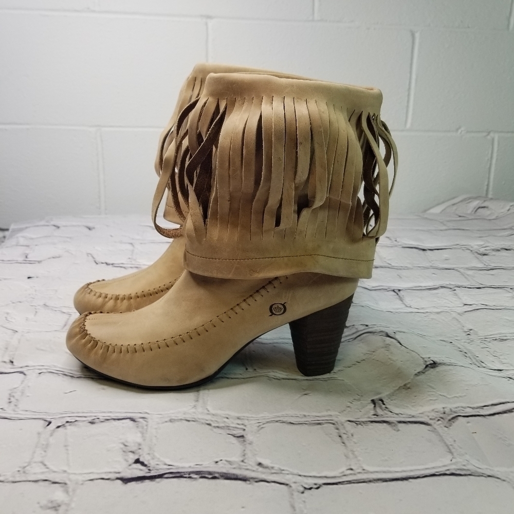 Born Banbury fringe moc mid calf boots - Picture 4 of 16
